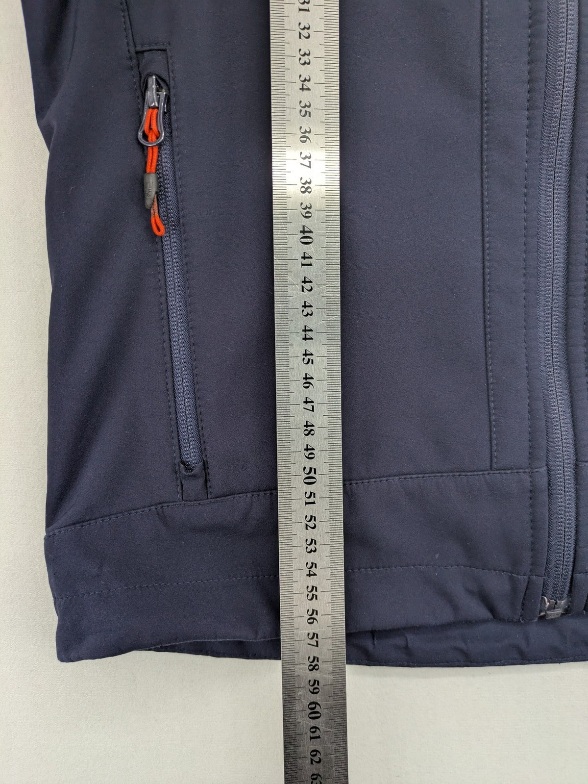 cmp green and navy softshell jacket with Clima Protect logo and fleece lining