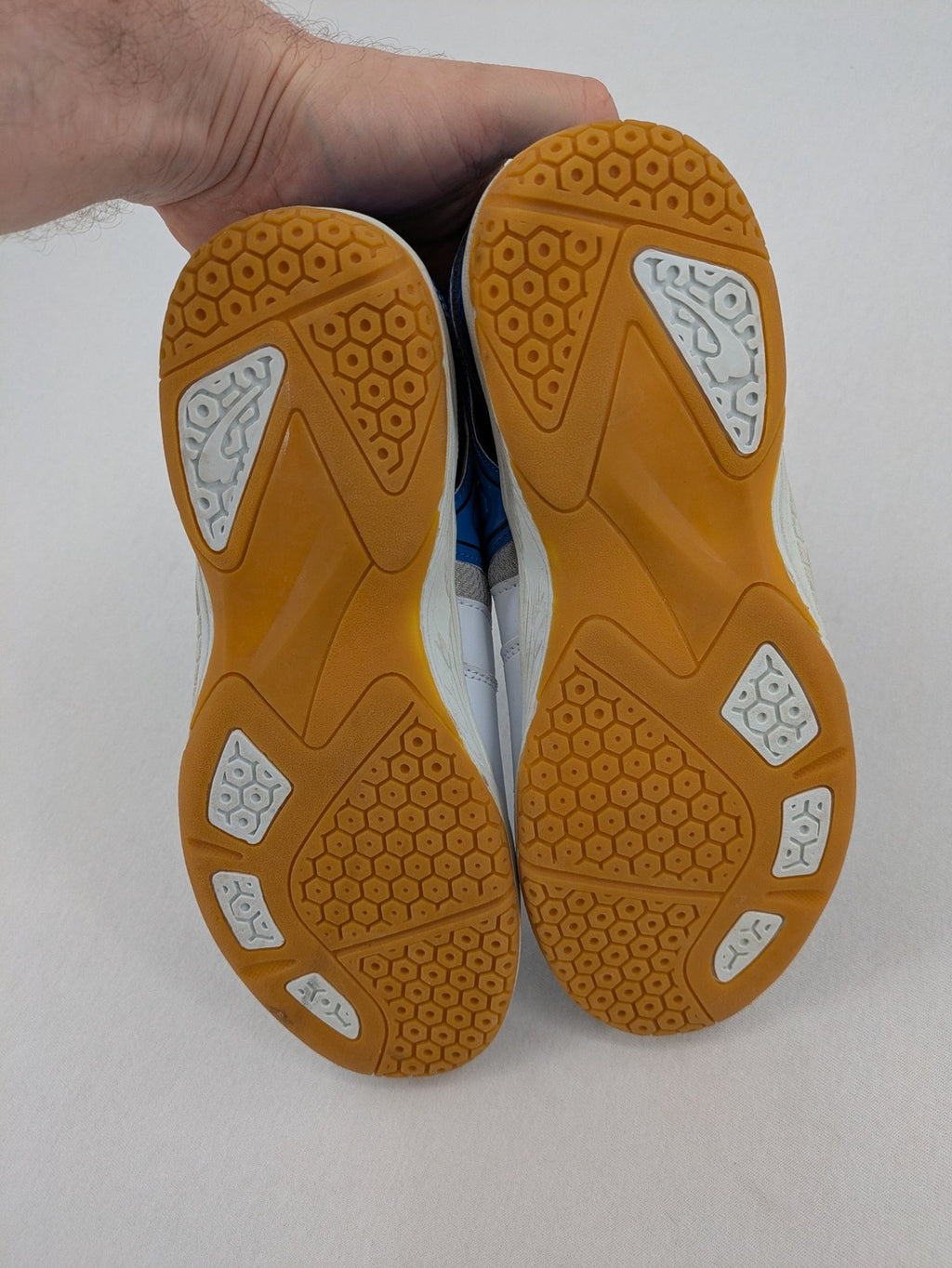 Kronos sports sneakers white, blue, and silver with durable rubber sole and classic design.