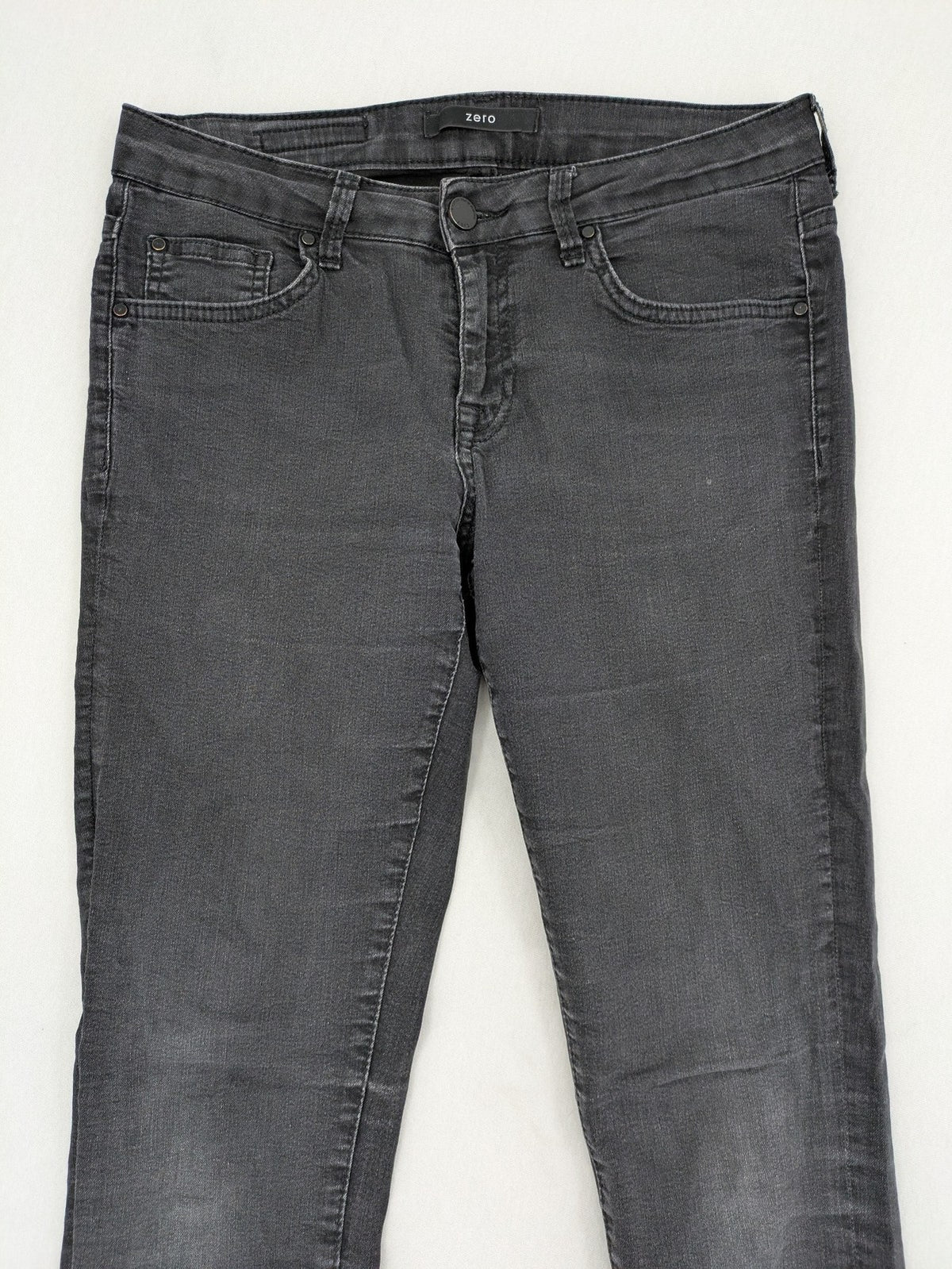 zero straight jeans black grey washed look classic 5-pocket design stretchy material