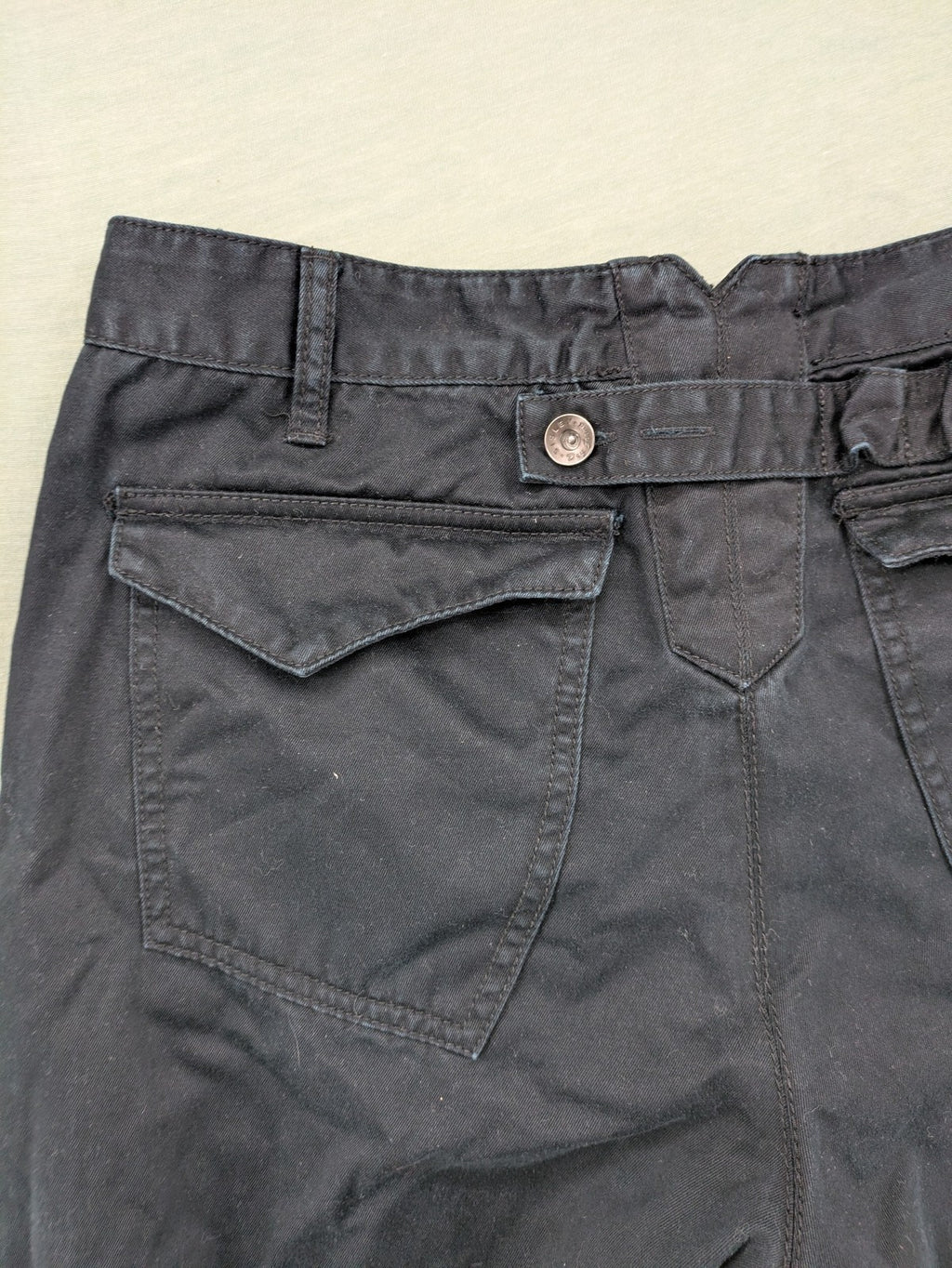 Sisley grey chino pants straight fit button fly classic style cotton material
