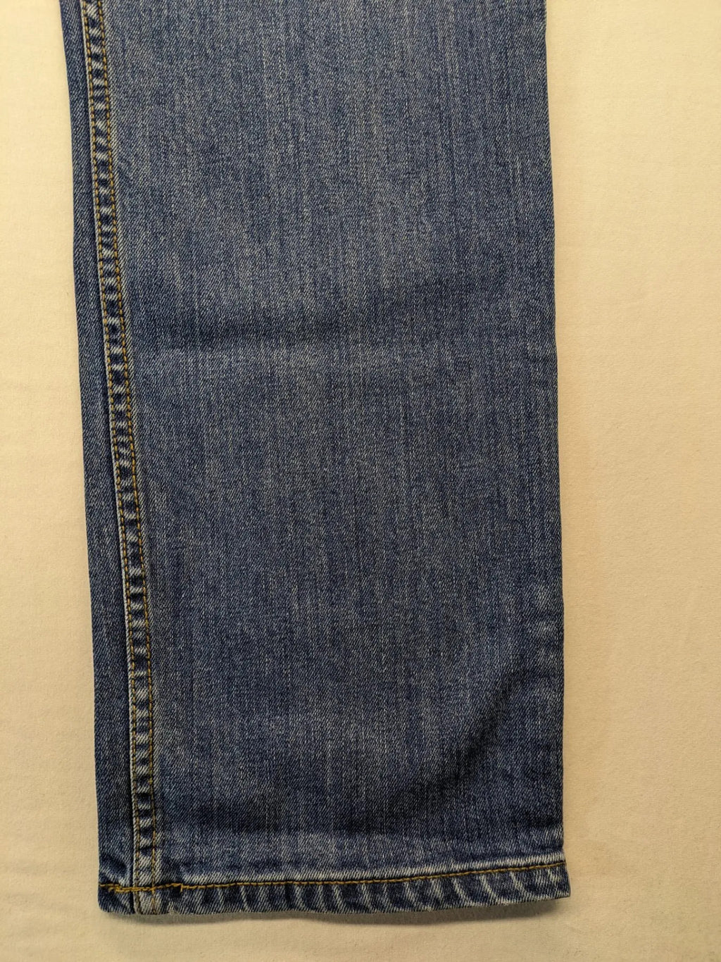 Hero By John Meddox blue straight jeans with five-pocket design and zip fly.