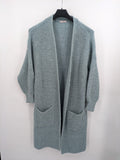 Orsay grey turtle neck jumper open front longline chunky knit with pockets.
