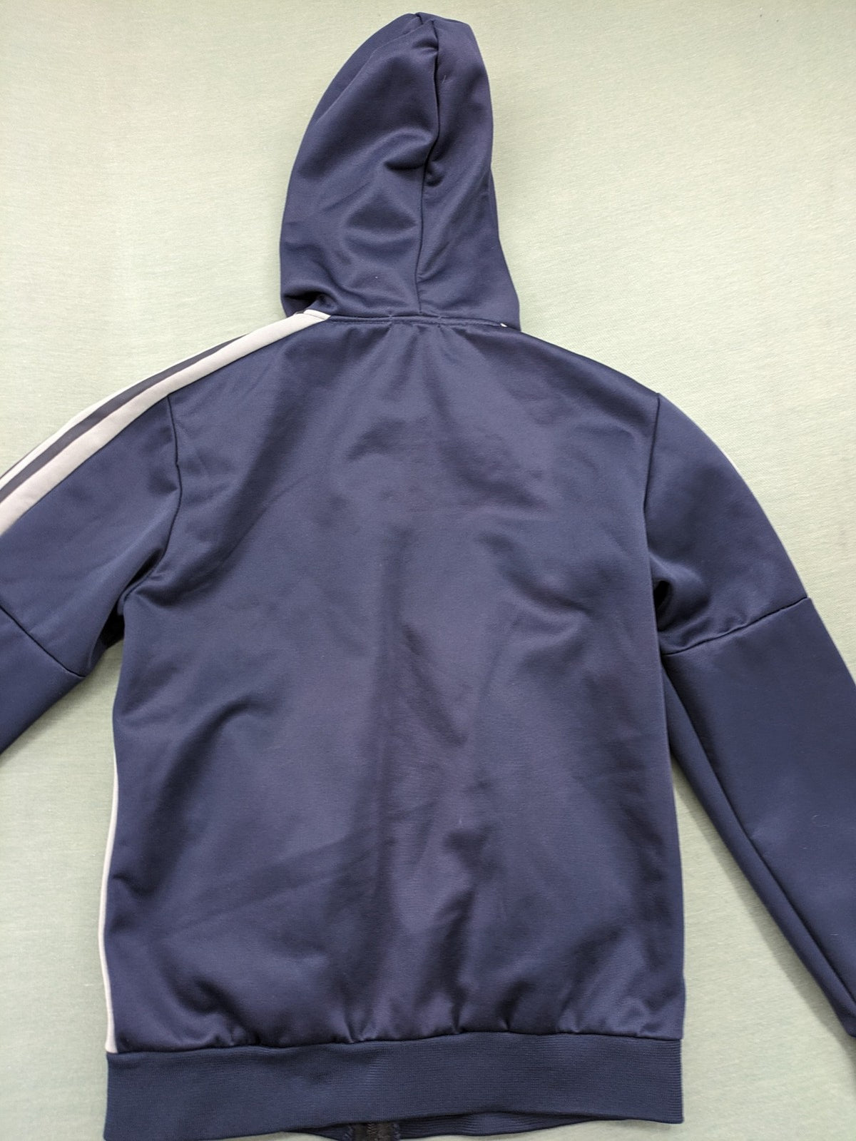 Chelsea FC grey and navy tracksuit set with full zip hoodie and three logos.