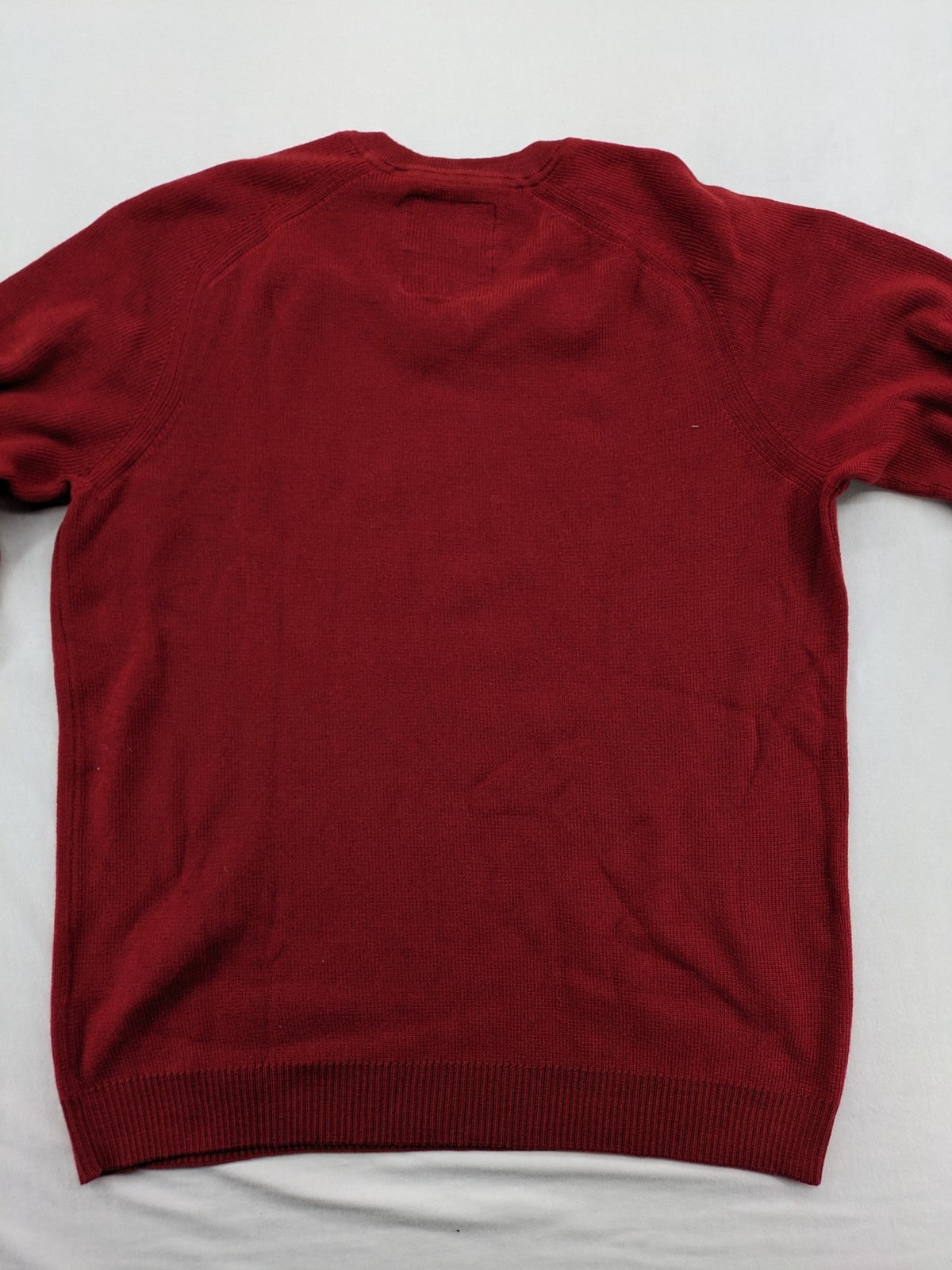 BRAX red turtle neck jumper V-neck design made from merino wool and cotton blend.