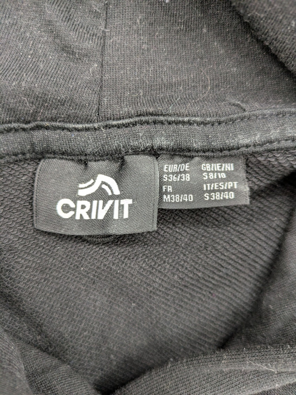 Crivit grey turtle neck jumper with subtle logo, longline tunic style, soft cotton blend.