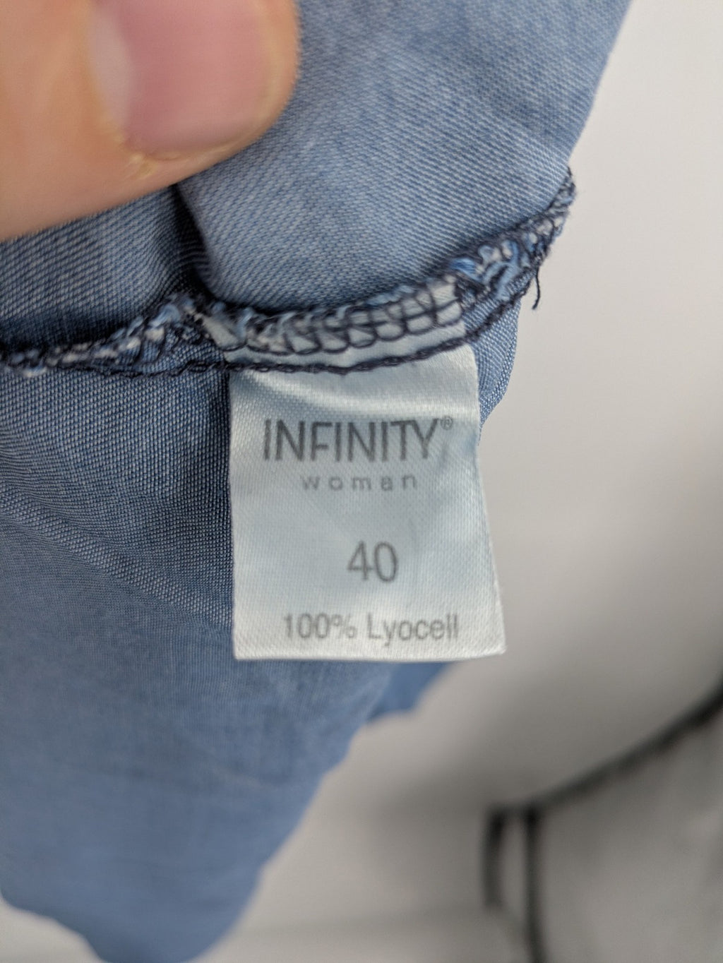 Infinity Woman blue maxi dress tiered design adjustable spaghetti straps soft lyocell material