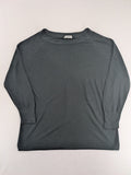 Jacqueline De Yong grey turtle neck jumper horizontal ribbed texture raglan sleeves