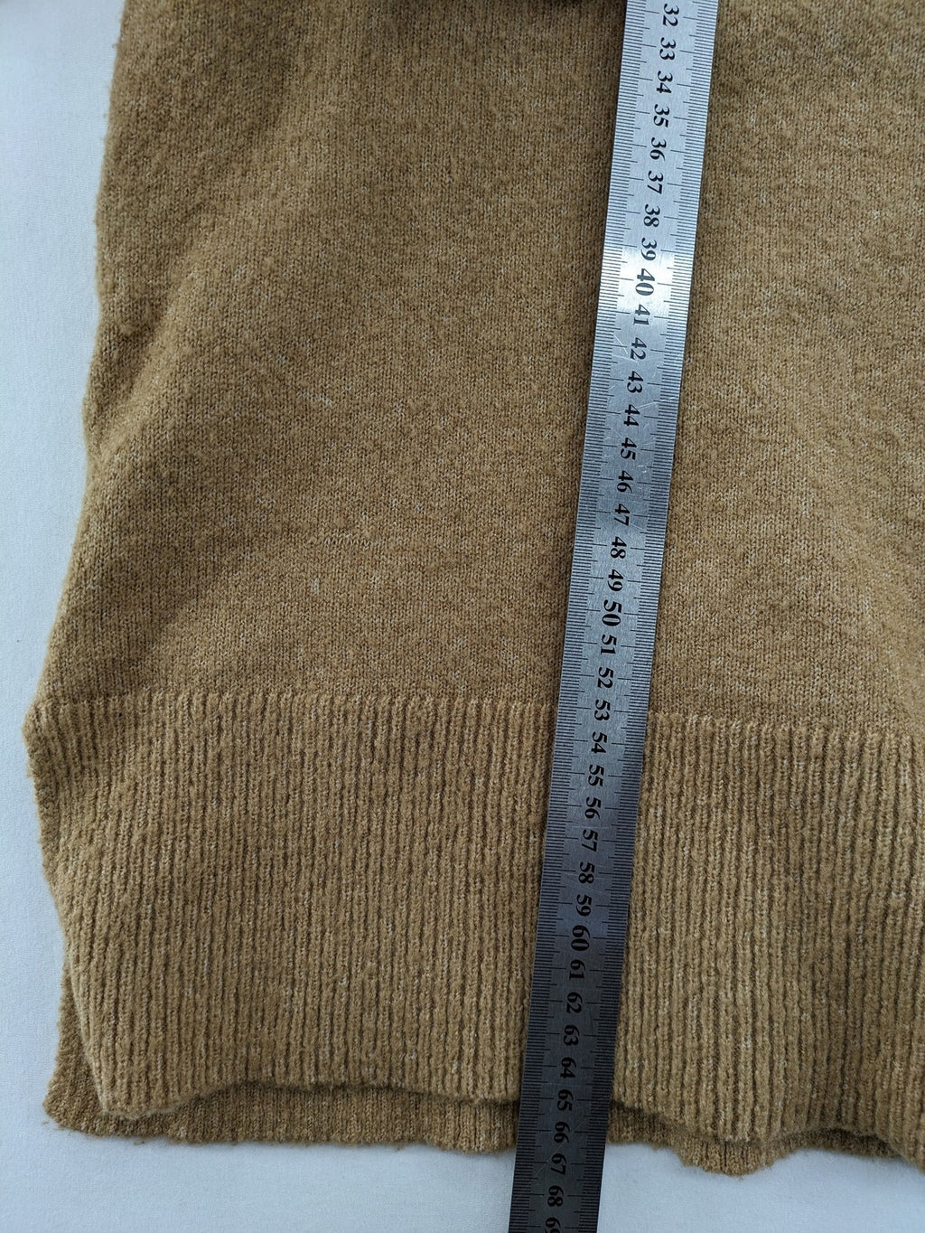 MNG beige turtle neck jumper soft knit long sleeves ribbed hem side slits