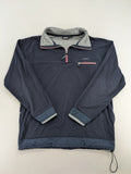 Sport Division turtle neck jumper dark blue fleece with quarter zip and chest pocket.