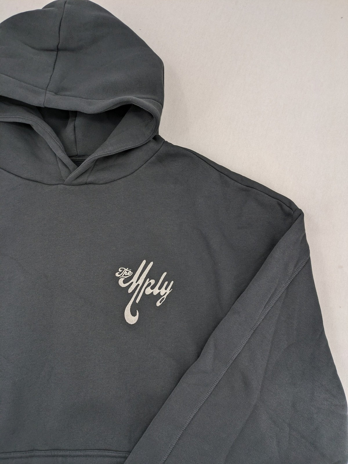 Multiply pink zip-through hoodie with large chenille logo backprint and front logo embroidery.