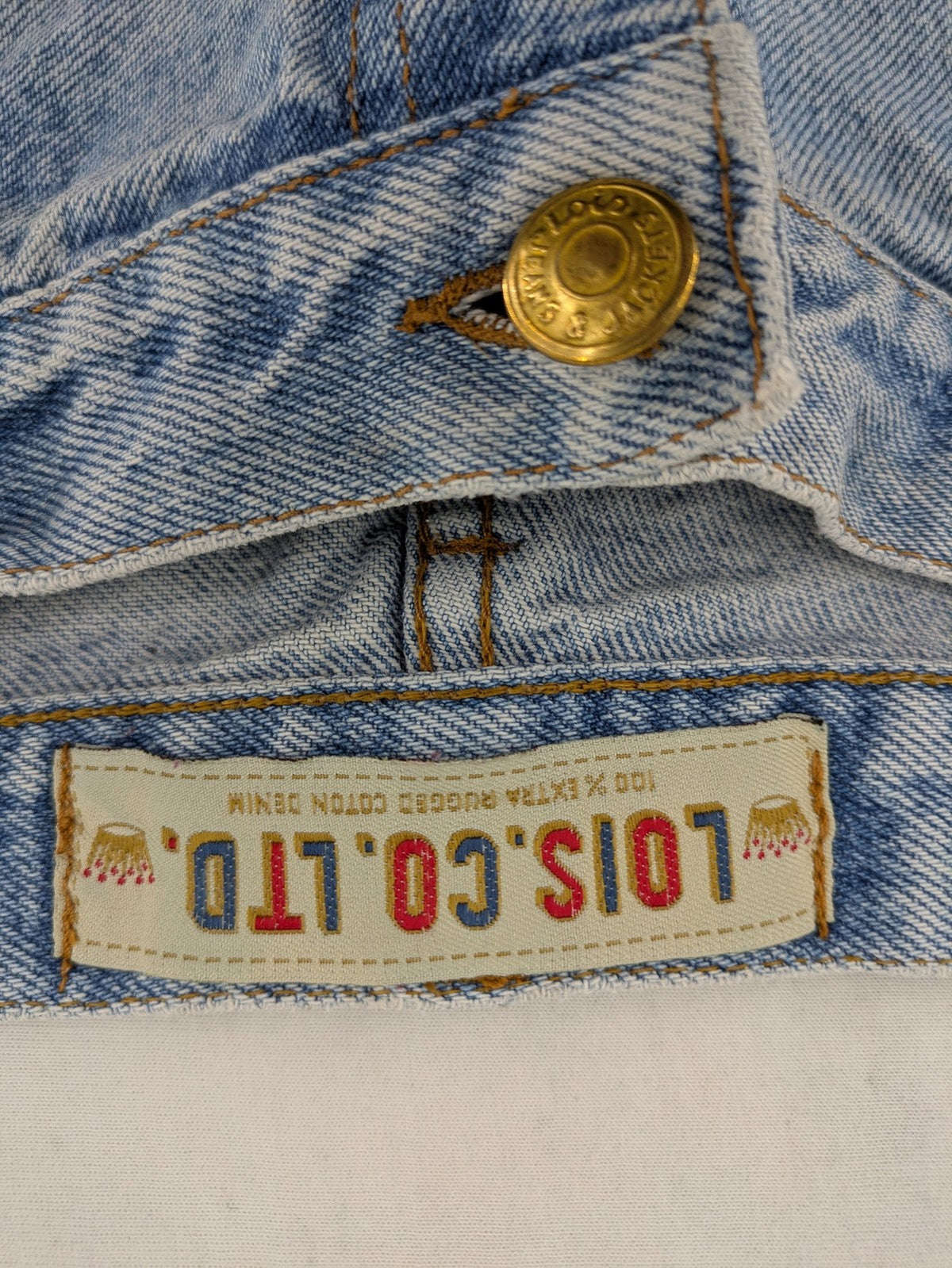 Lois straight jeans blue vintage wash 5-pocket style robust cotton denim