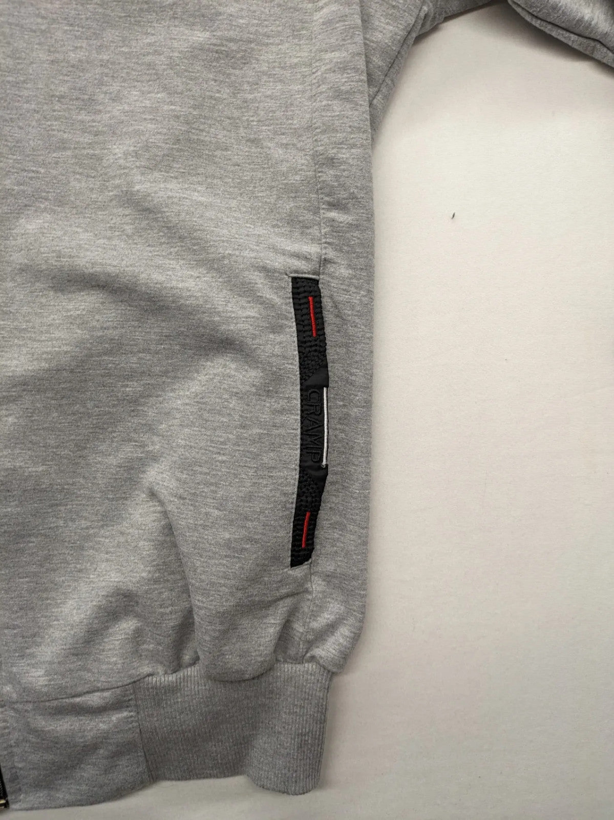 Cramp Sport grey training jacket XXL with red collar and embroidered logo.