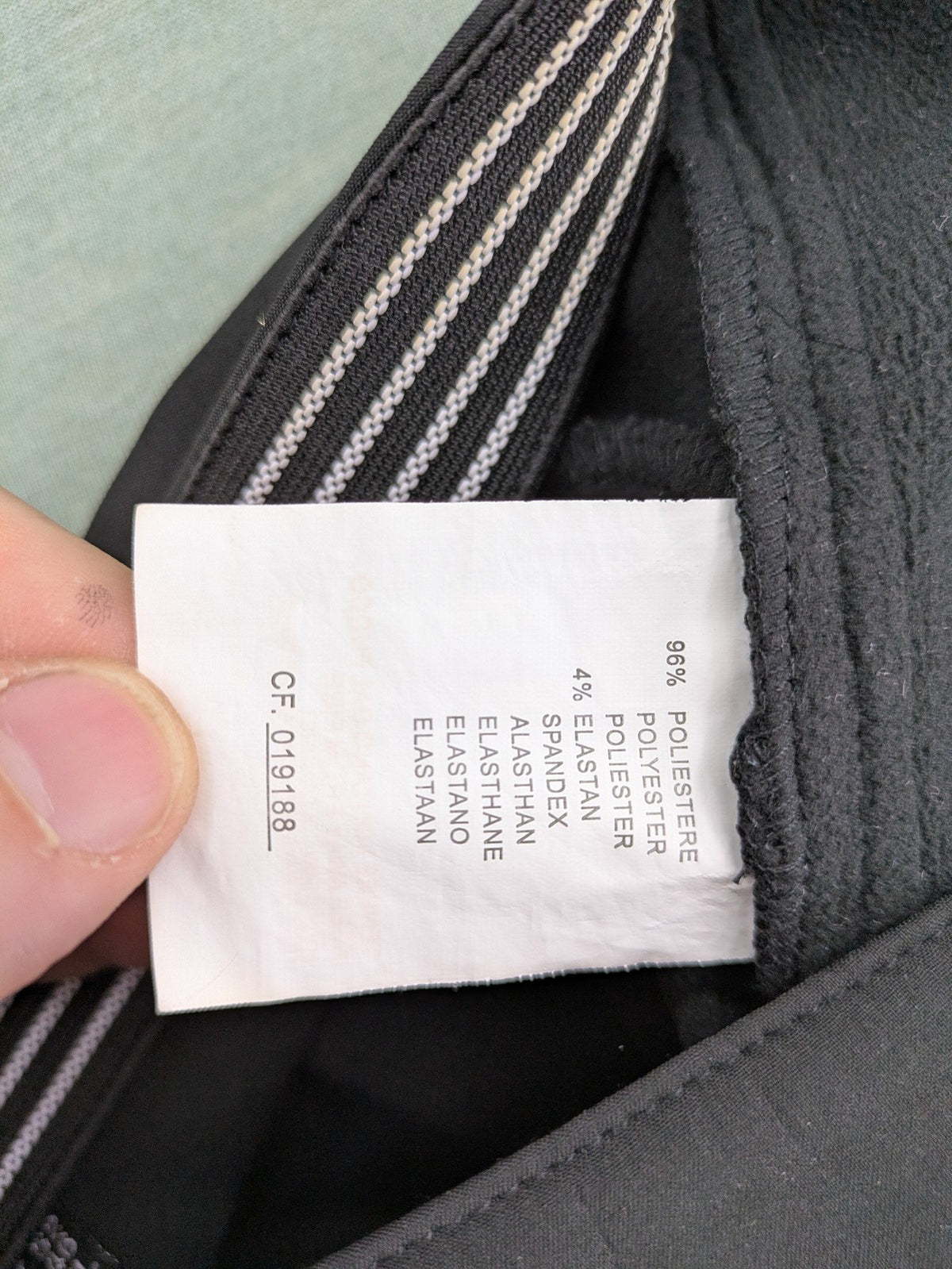 cmp black softshell pants with wind protection technology and white logo details