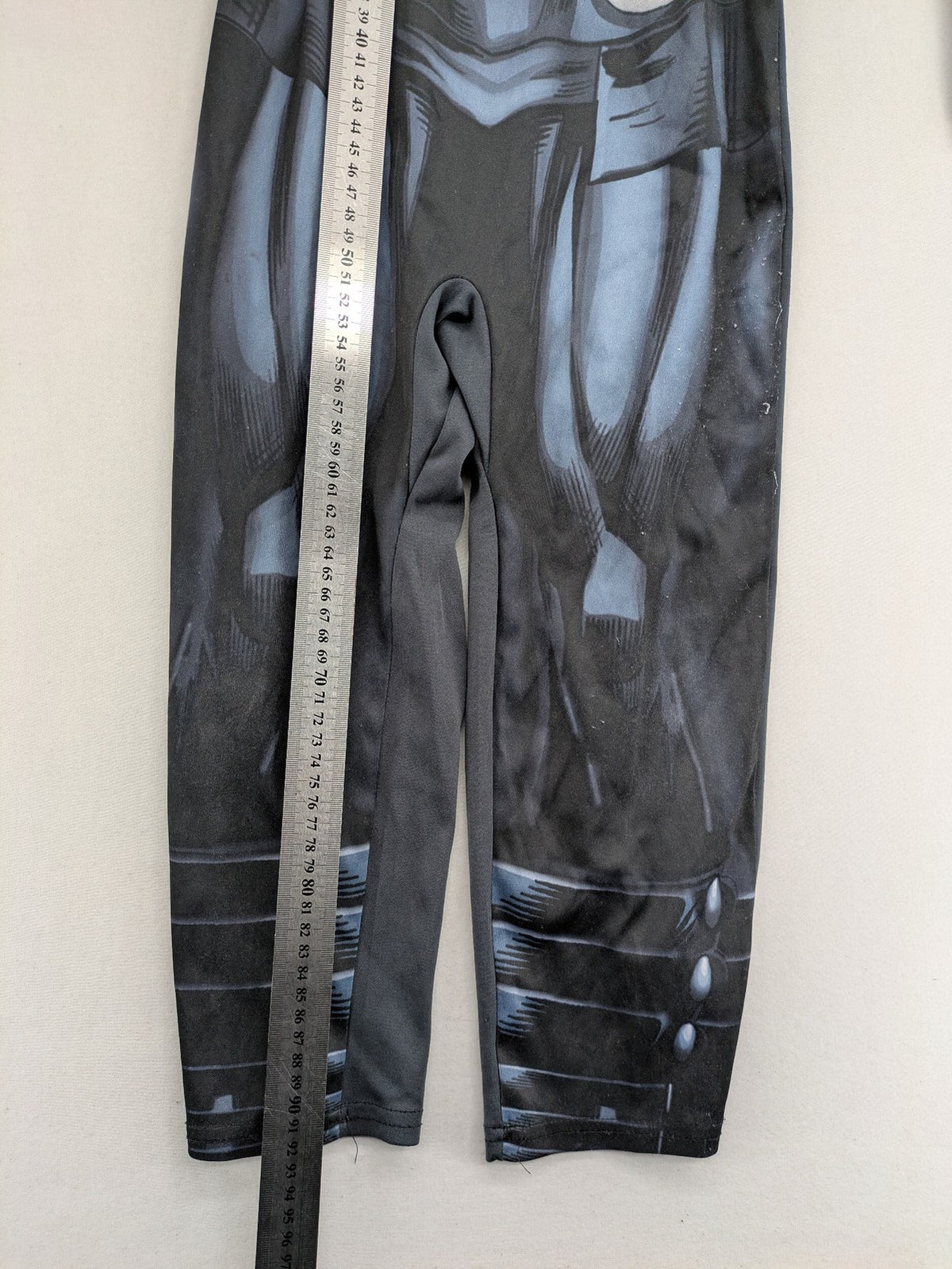 Marvel Avengers boys' costume black blue grey jumpsuit with Thor design and logo.