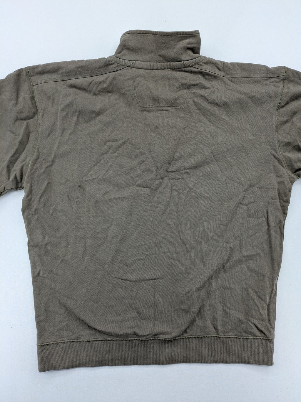 Tony Brown brown turtle neck jumper with embroidered logo and zip button placket.