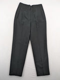 Zara black high-waist pants with concealed zipper, hook and button closure, elegant design.