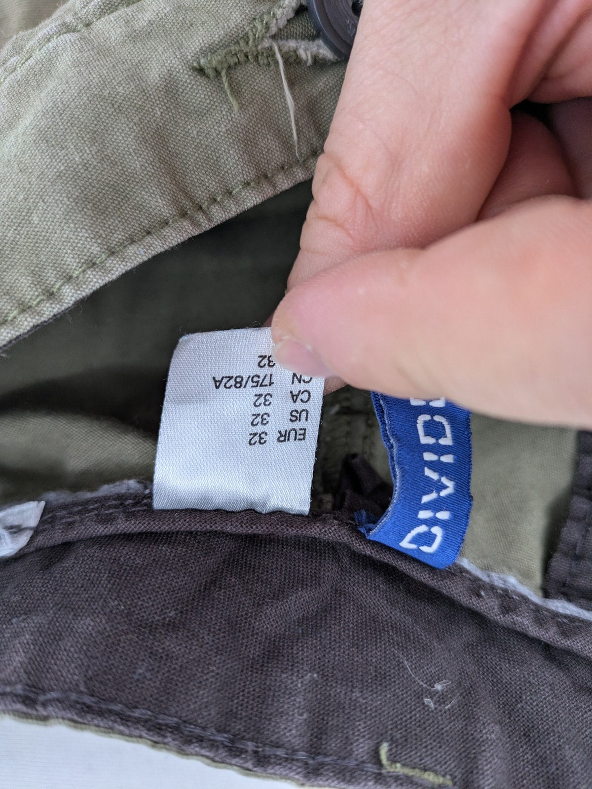 H&M Divided khaki chino shorts flat front design with practical pockets.