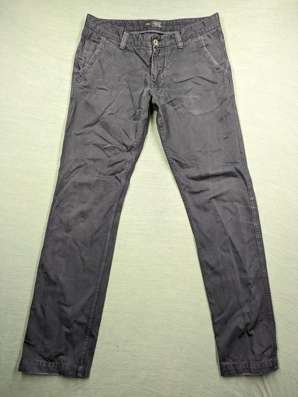 WE pink straight fit pants 100% cotton with zipper fly and belt loops.
