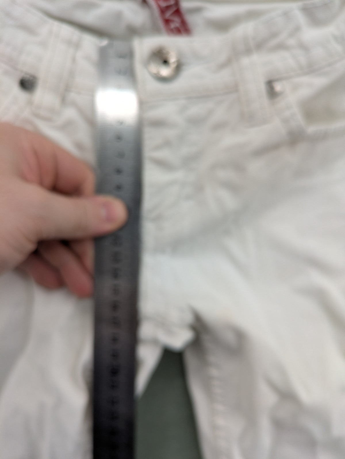 edc by Esprit white straight jeans five-pocket design in durable denim fabric