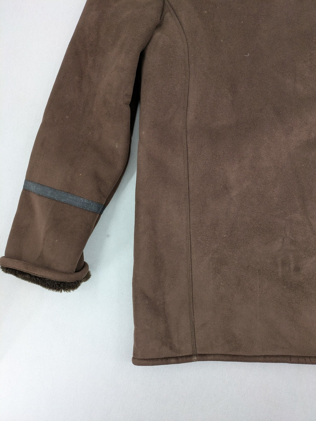 Lena Fashion multi winter coat faux suede look with soft faux fur lining.
