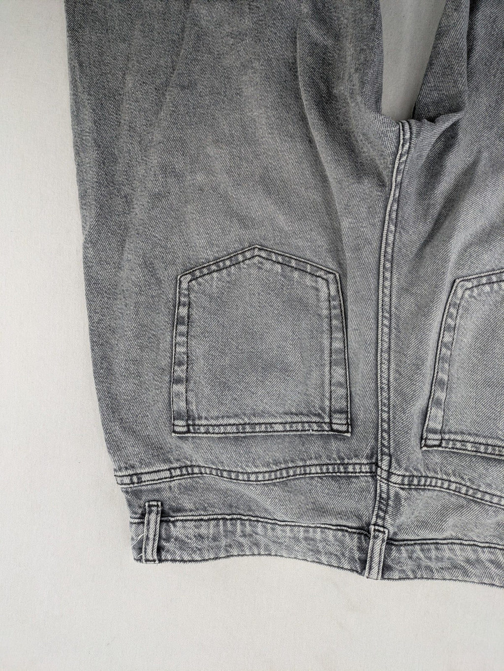 H&M Divided grey wide leg high waist jeans, washed denim, 100% cotton.