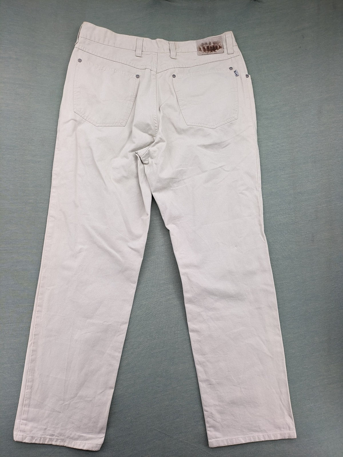 H.I.S beige straight jeans W36 L30, vintage style, classic 5-pocket design, durable cotton.