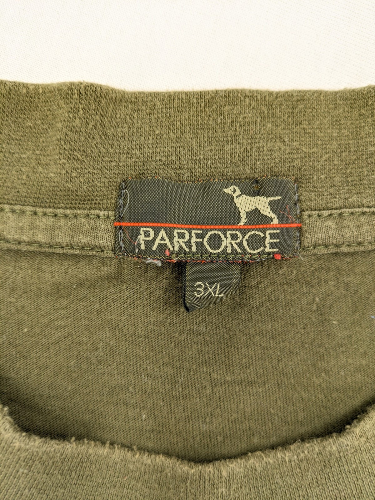 Parforce khaki t-shirt featuring German eagle patch on left chest, 100% cotton.