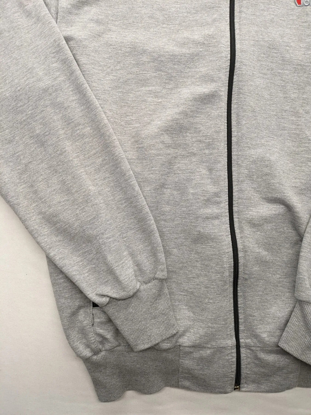 Cramp Sport grey training jacket XXL with red collar and embroidered logo.
