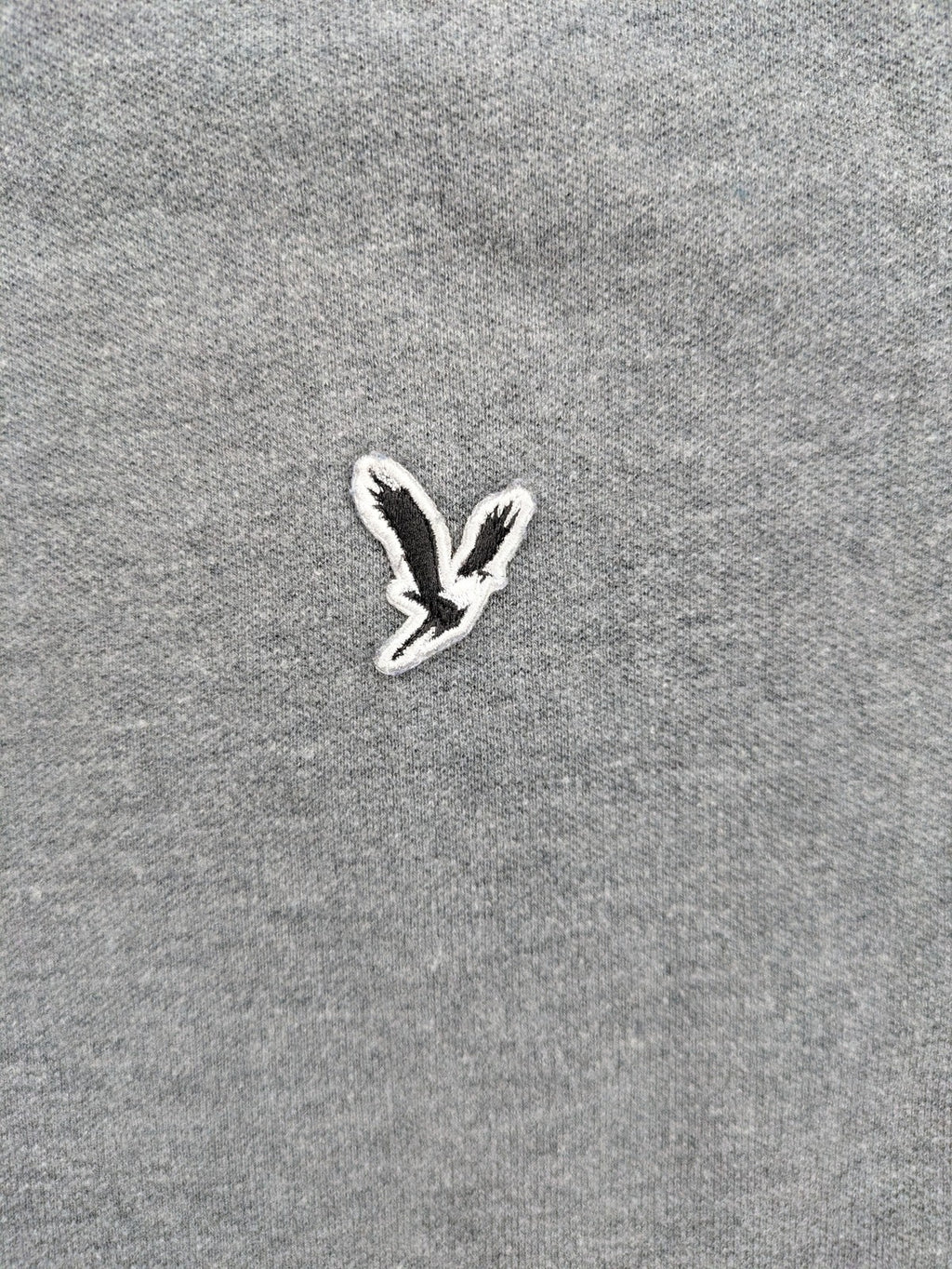 American Eagle grey polo shirt slim fit short sleeves embroidered eagle logo