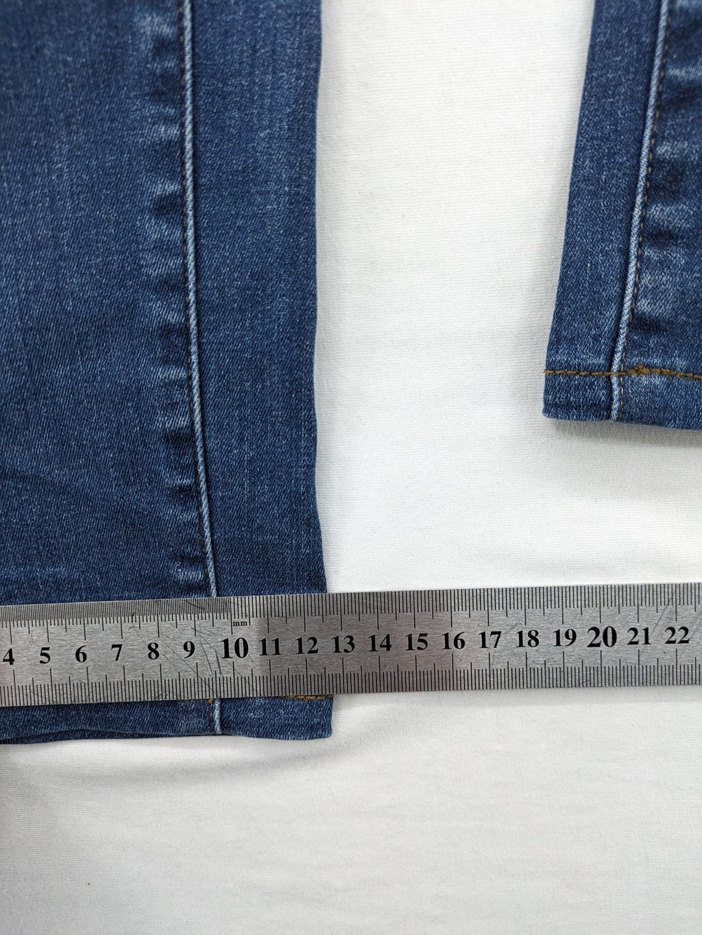 UNIQLO blue skinny jeans mid-rise 5-pocket design cotton stretch denim