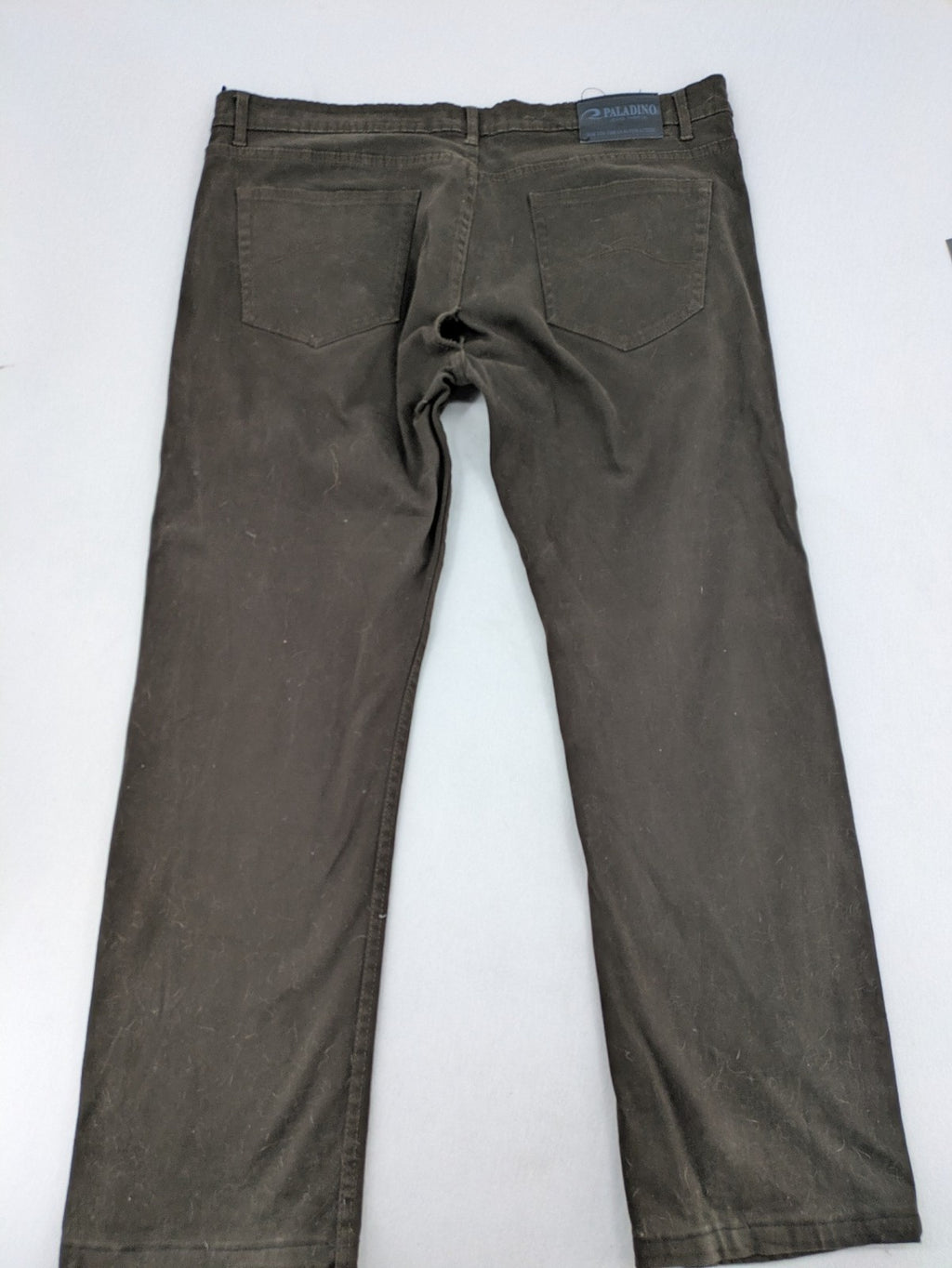 Paladino brown straight jeans five-pocket design stretch cotton fabric