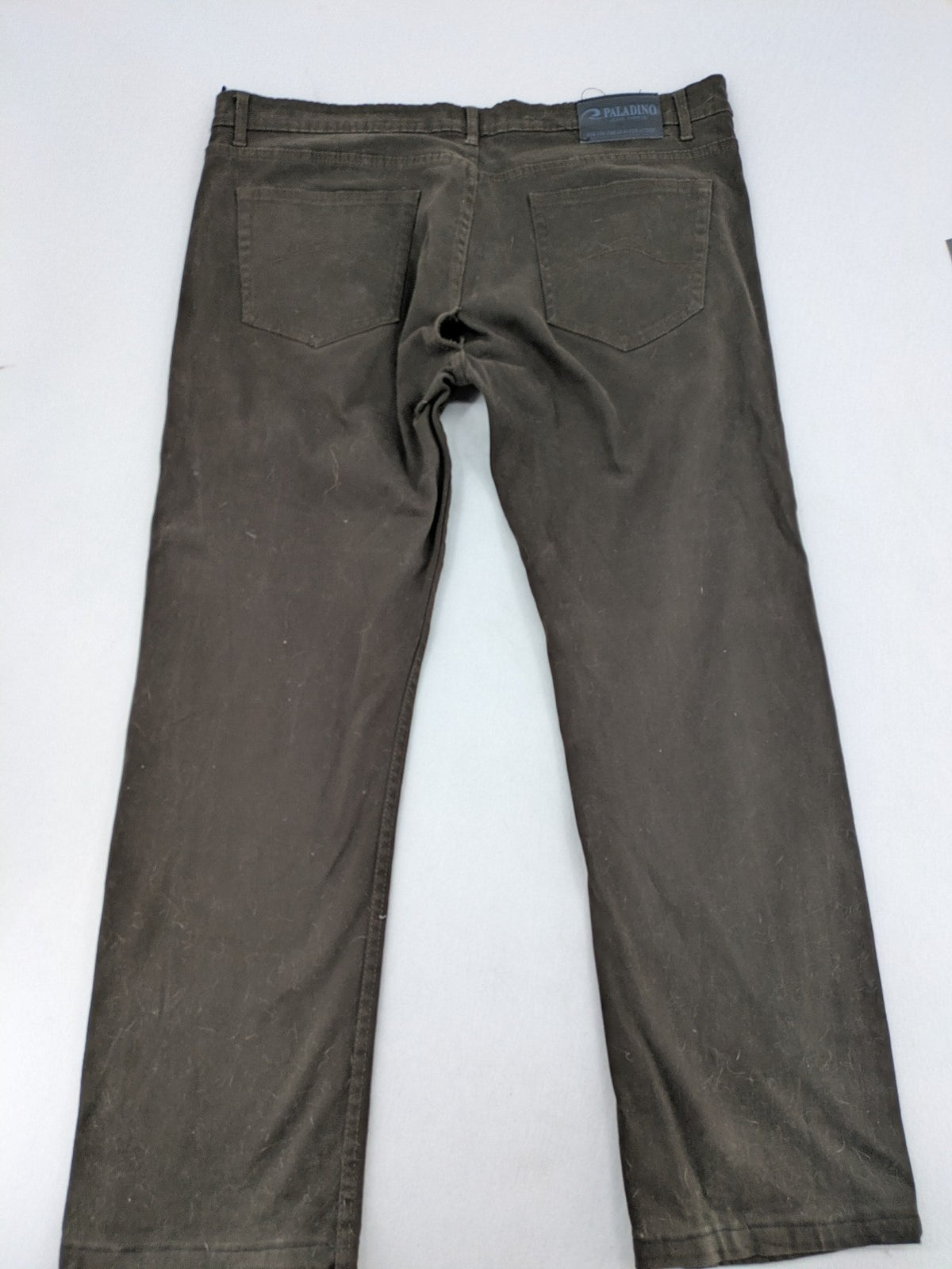 Paladino brown straight jeans five-pocket design stretch cotton fabric