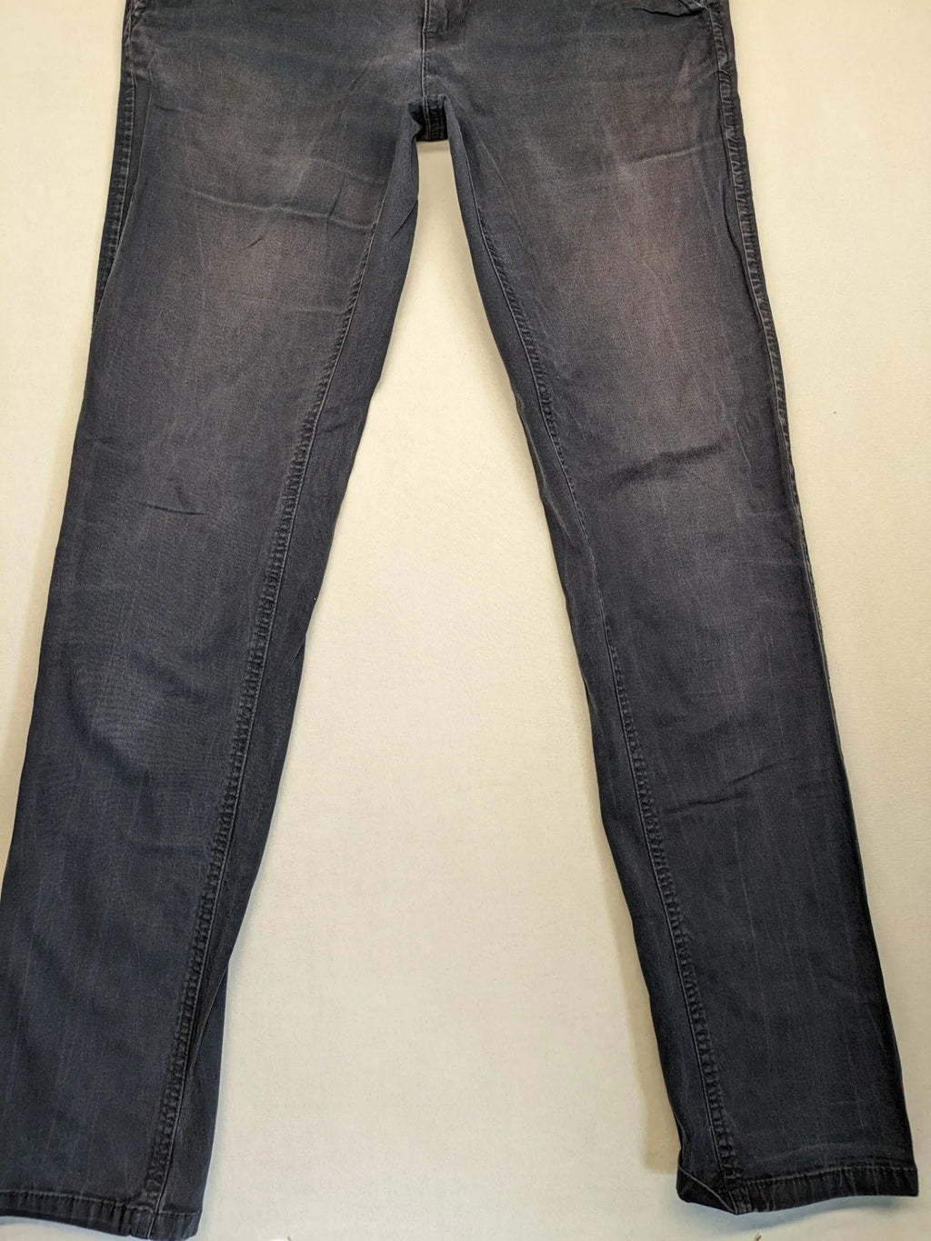 Kariban chino pants washed black cotton blend with front and back pockets.