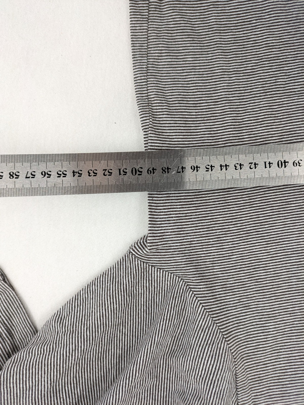 Pull&Bear grey striped Henley shirt with elbow patches and decorative shoulder flaps.