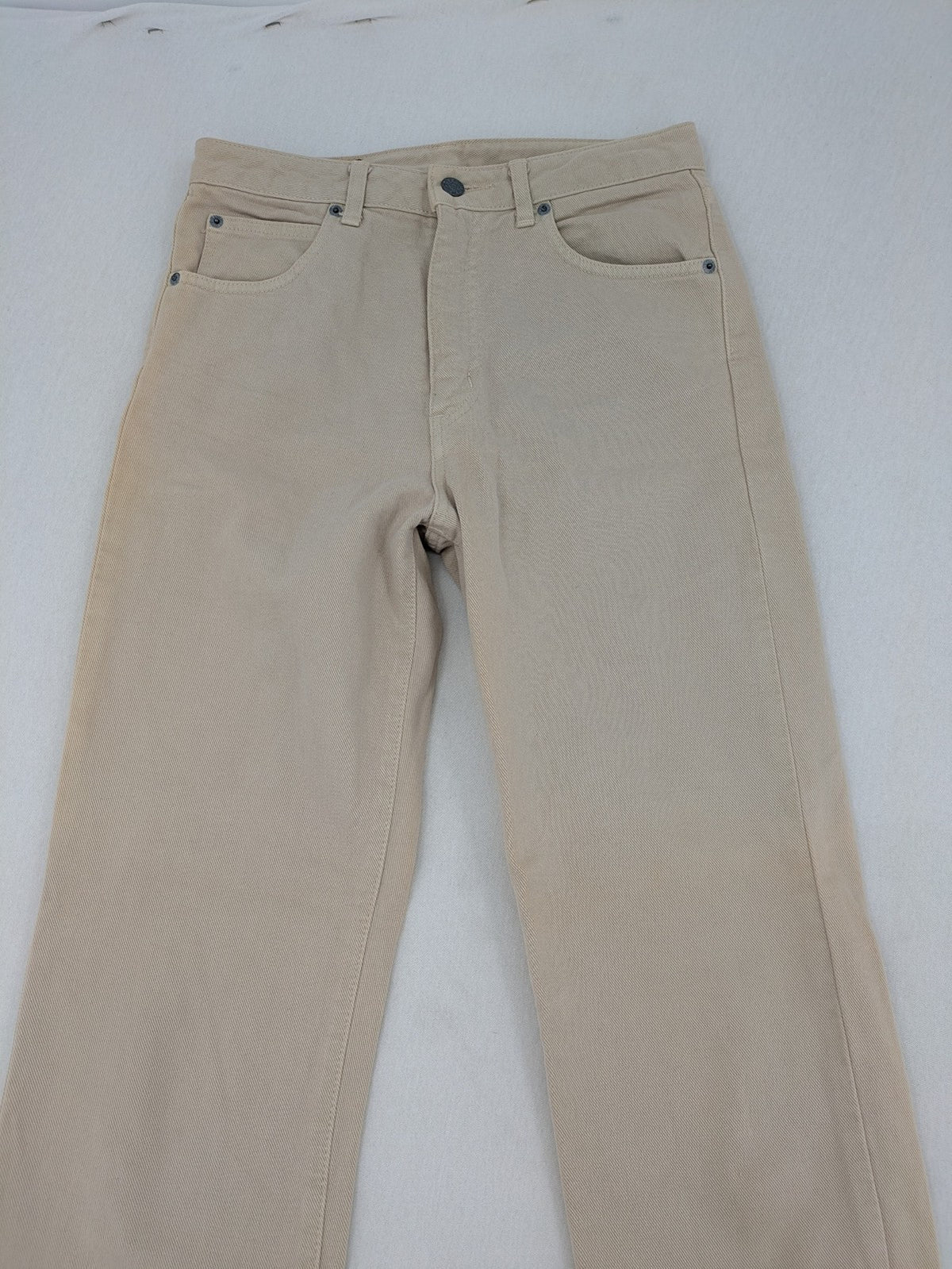 Edwin straight jeans beige 5-pocket design made from durable cotton