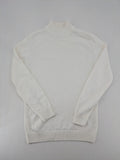 Parz Park white turtle neck jumper with ribbed collar and cuffs, soft acrylic material.