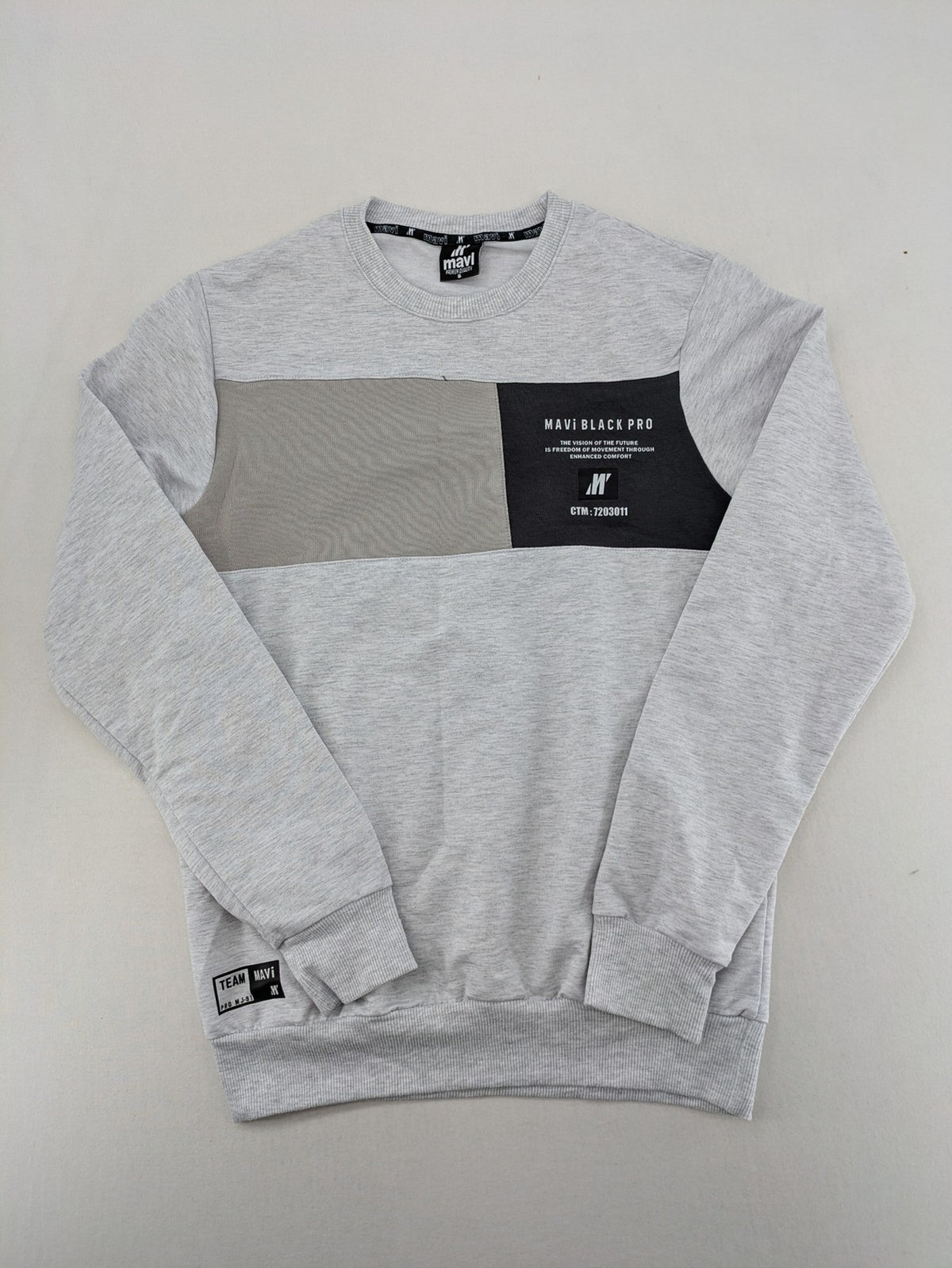 Mavi turtle neck jumper black grey colorblock design soft cotton blend