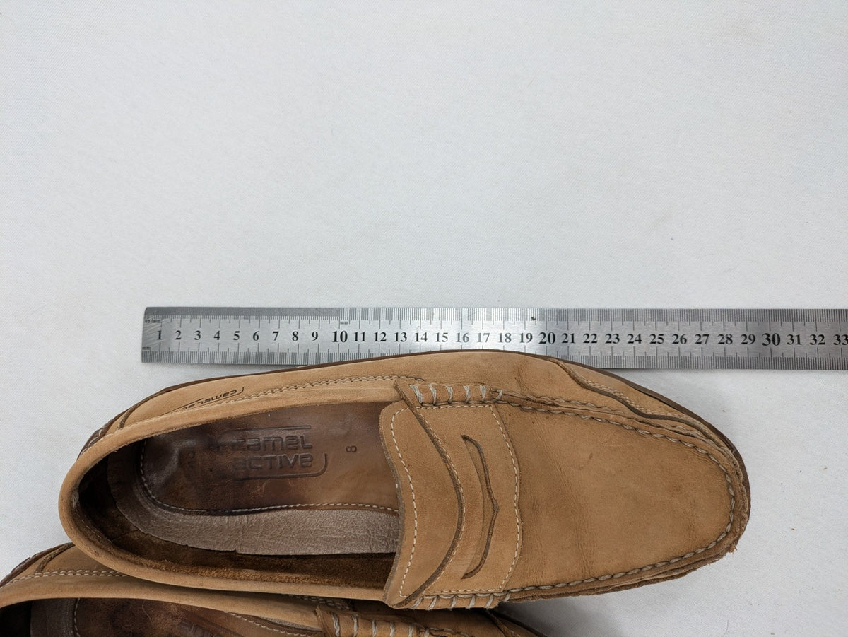 camel active brown deck shoes soft suede slip-on design with durable rubber sole