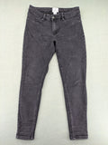 up2 fashion grey skinny jeans with rhinestone embellishments on back pockets