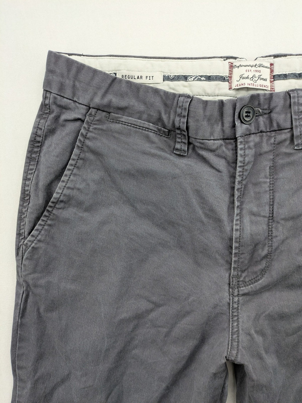Jack & Jones pink chino pants regular fit cotton with classic design and logo.