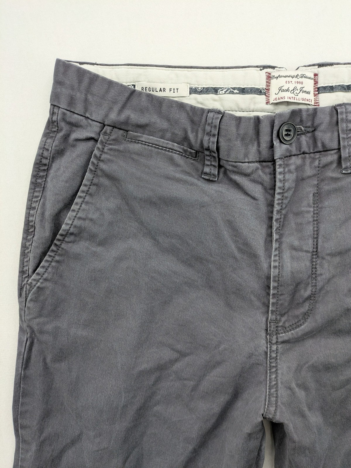 Jack & Jones pink chino pants regular fit cotton with classic design and logo.