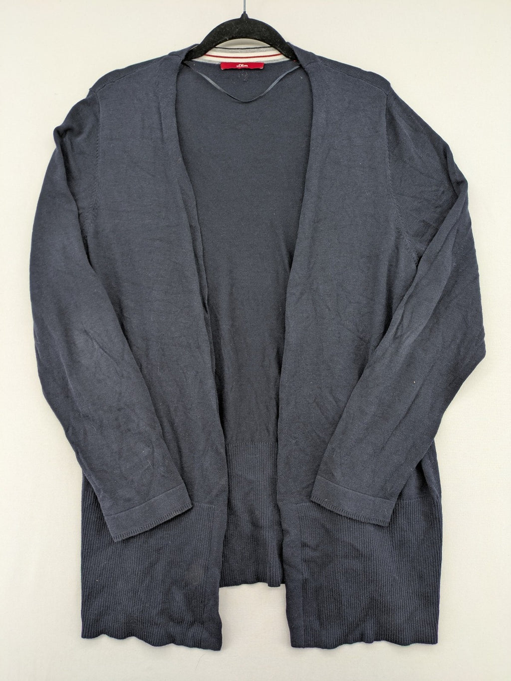 s.Oliver green turtle neck jumper soft viscose blend with ribbed cuffs and subtle logo.