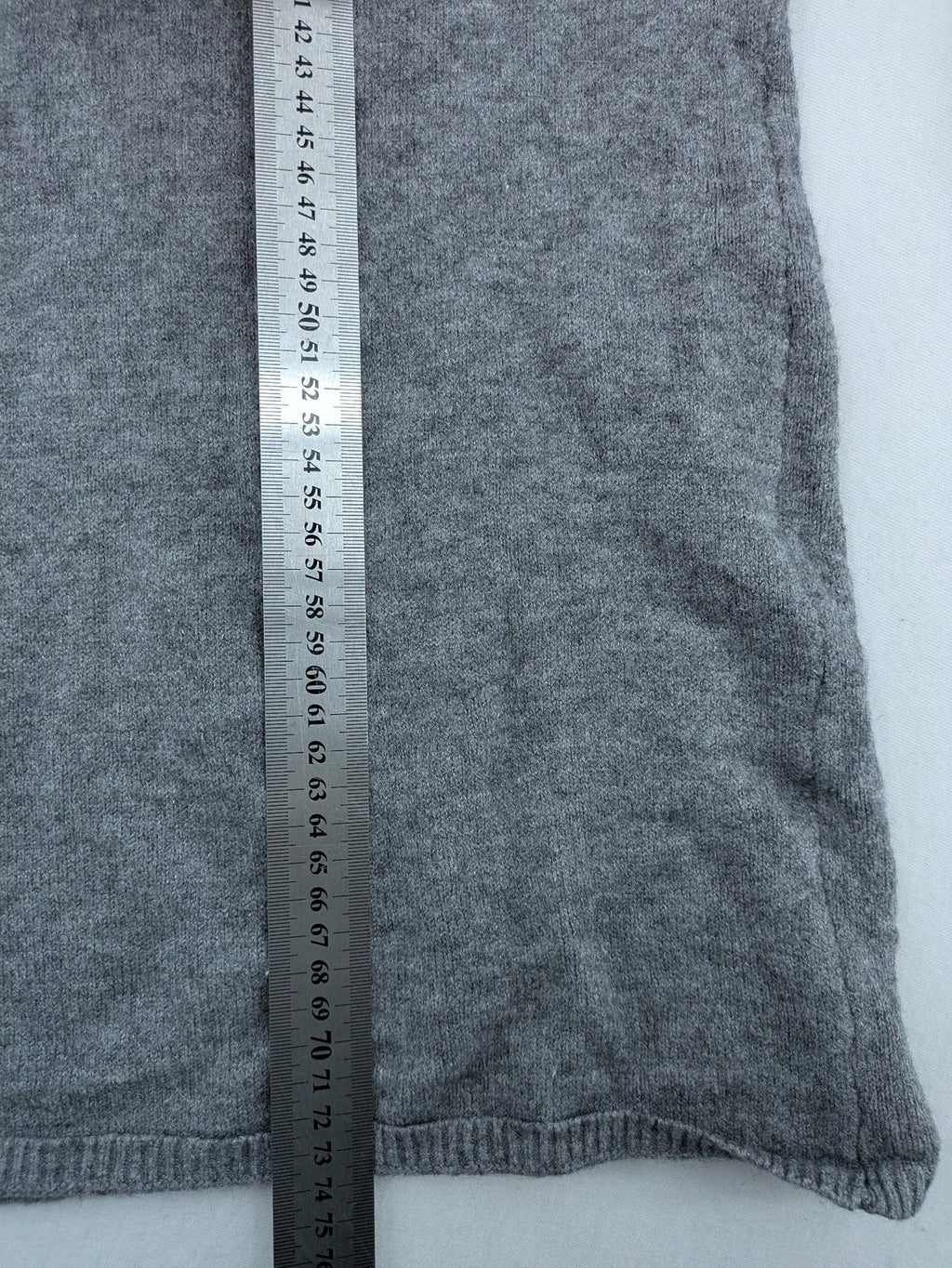 Only turtle neck jumper grey and orange colorblock design with long sleeves and round neckline.