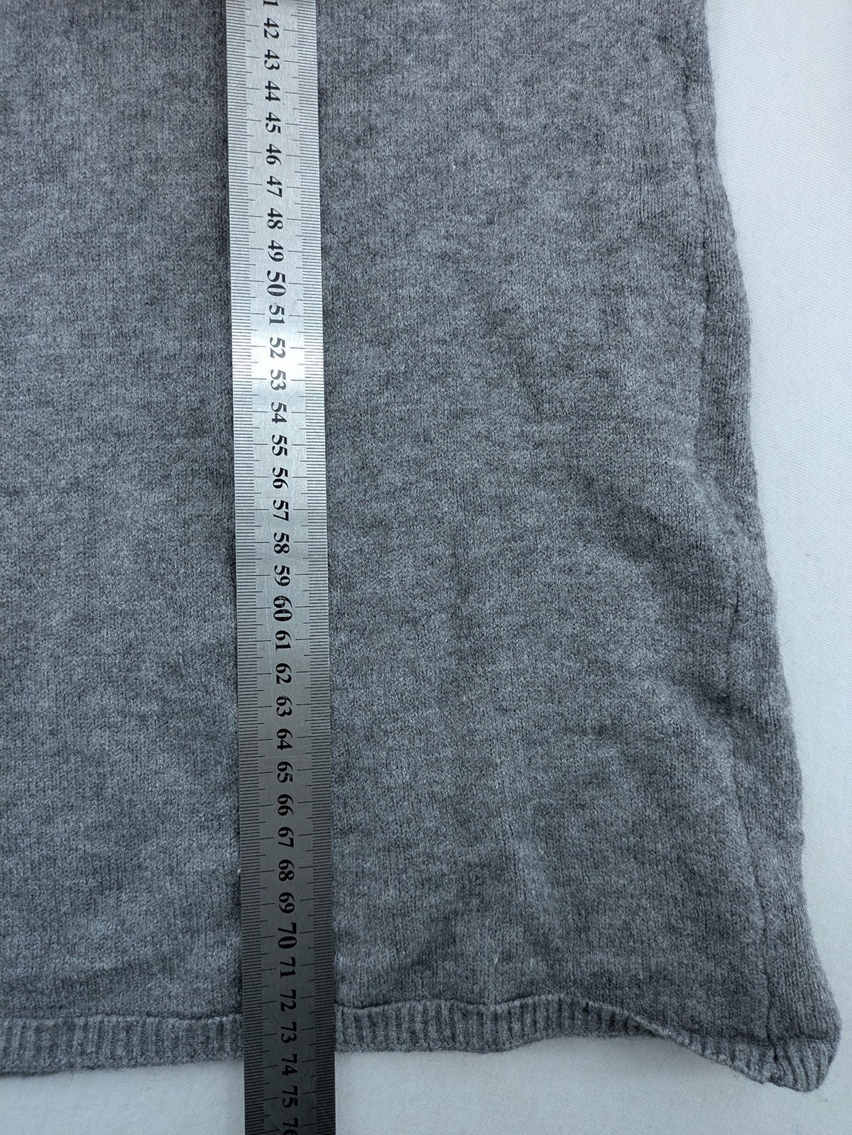 Only turtle neck jumper grey and orange colorblock design with long sleeves and round neckline.