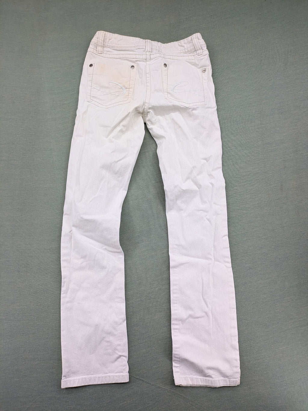 edc by Esprit white straight jeans five-pocket design in durable denim fabric