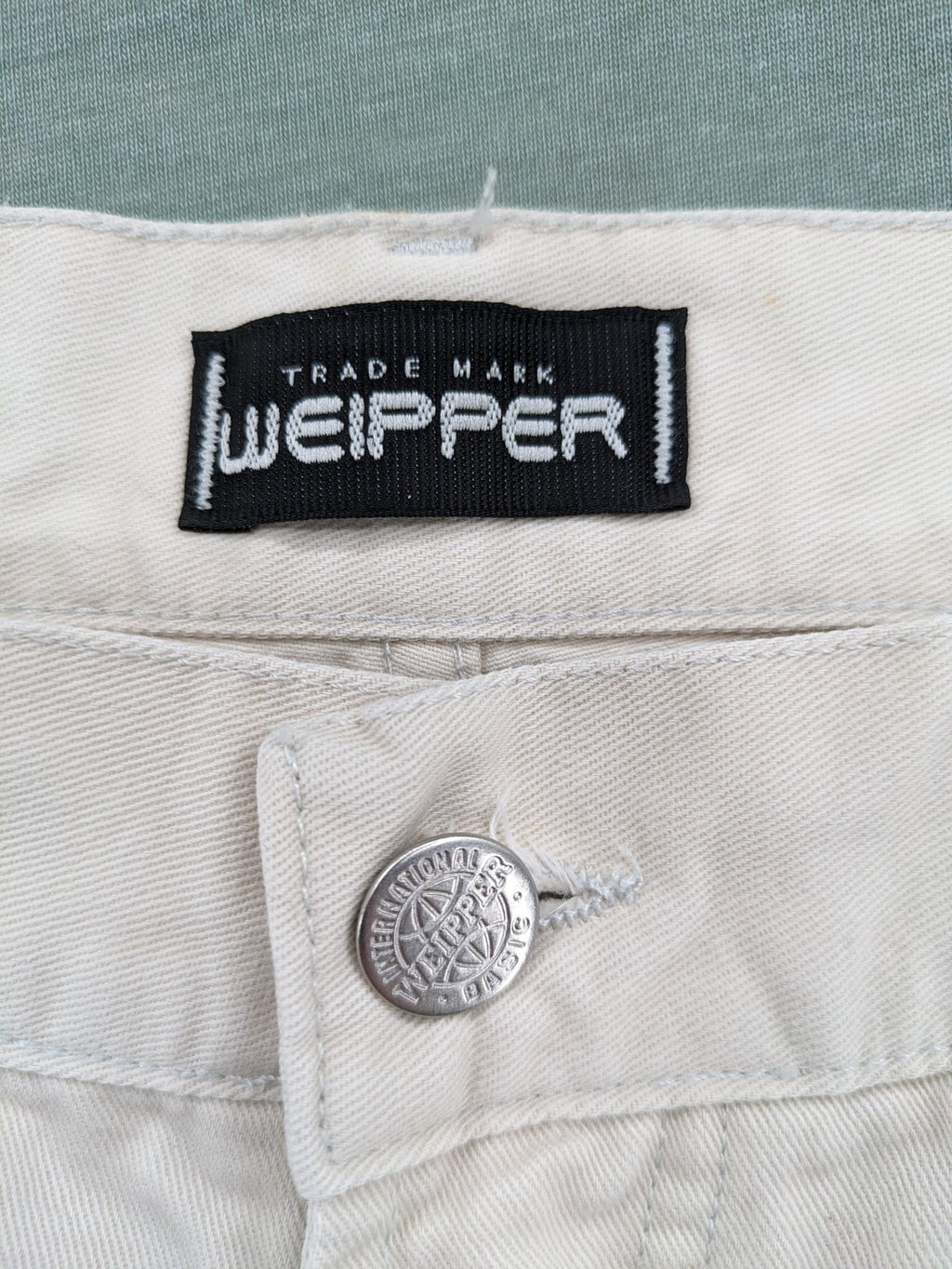 Weippler beige straight leg jeans W36 L30 100% cotton classic design