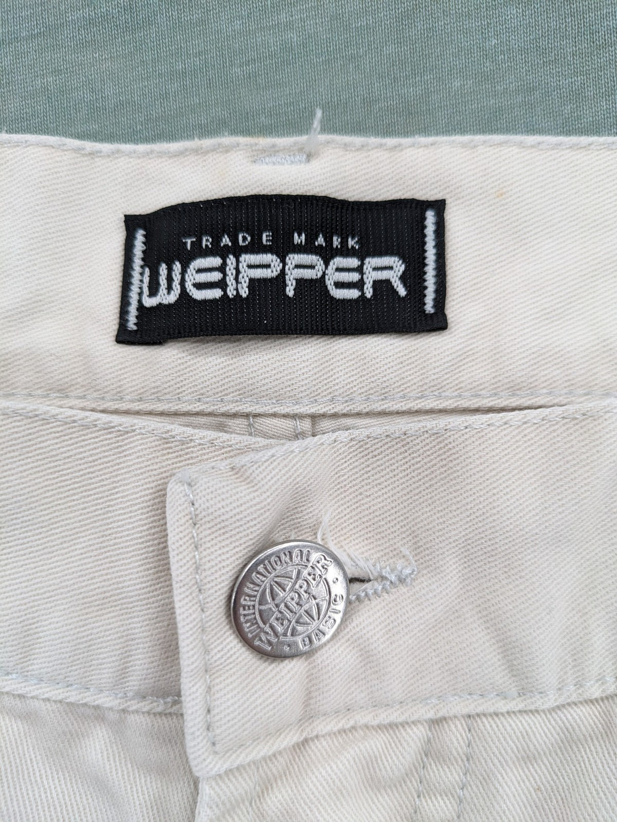 Weippler beige straight leg jeans W36 L30 100% cotton classic design