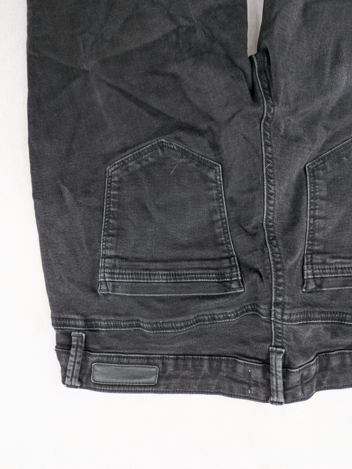 Tom Tailor Denim black extra skinny jeans, washed finish, stretch cotton blend, modern silhouette.