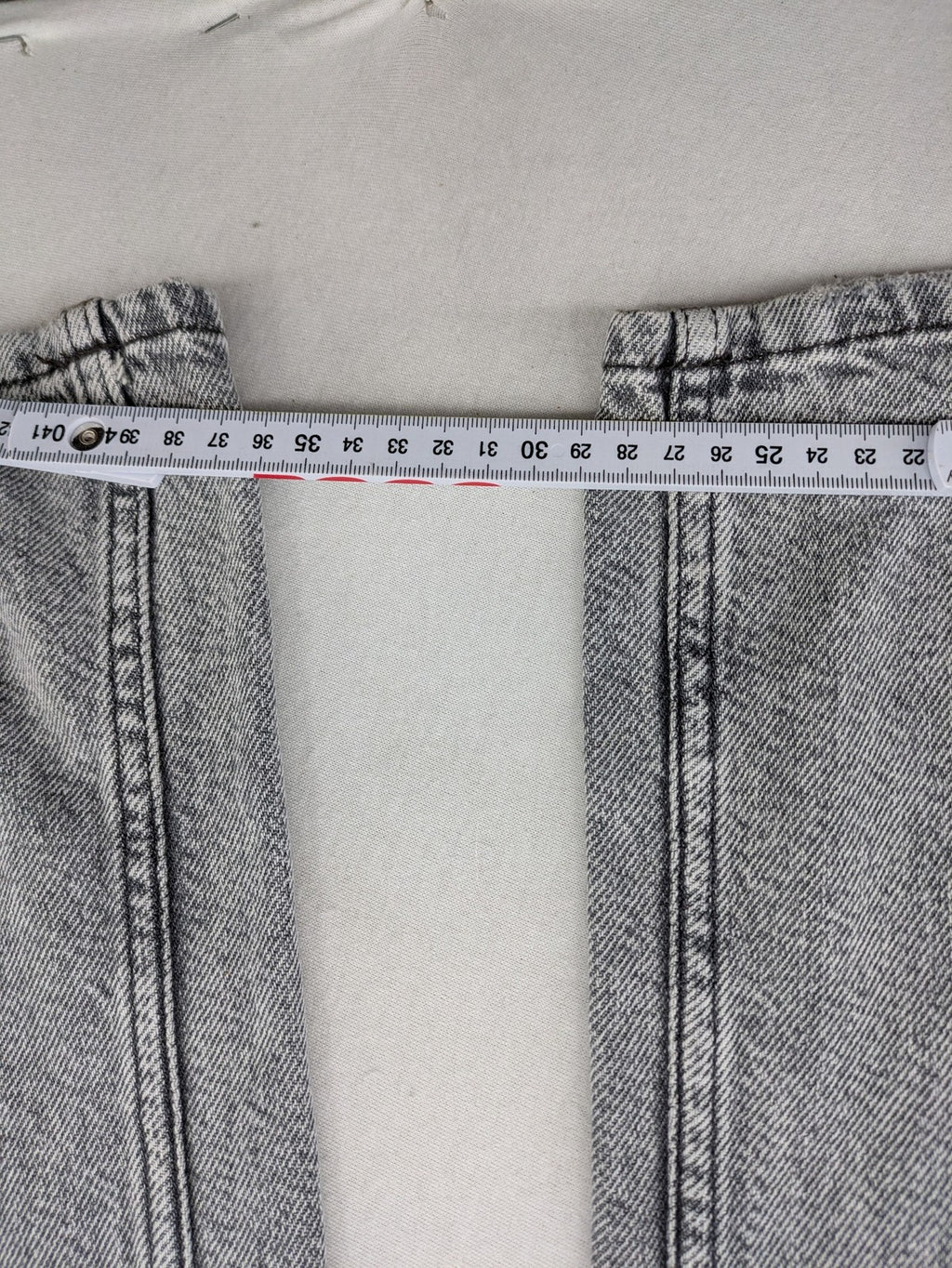 H&M Divided grey wide leg high waist jeans, washed denim, 100% cotton.