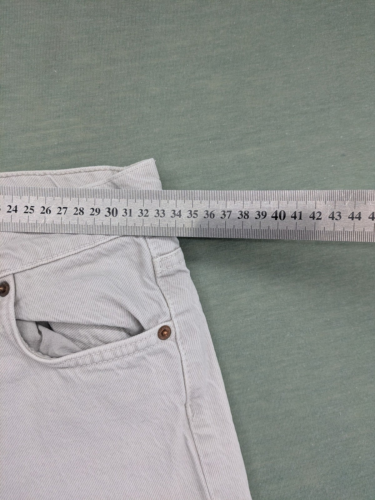 Zara grey straight jeans high waist 5-pocket design frayed hem vintage style